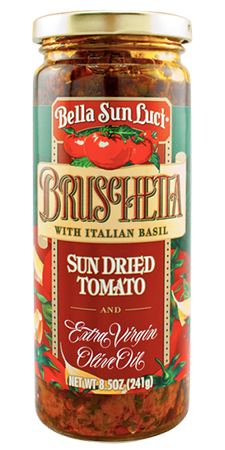 Tomate Deshidratado En Aceite De Oliva Brusheta Con Albahaca